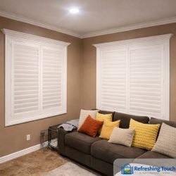 Patio Door Shutters, Polyvinyl or Basswood, Installation Included | 909-681-7003