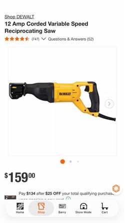 DeWalt reciprocating saw