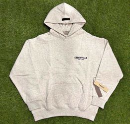 light oatmeal essentials hoodie, size S