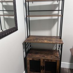 Coffee bar with storage and 2 upper shelves