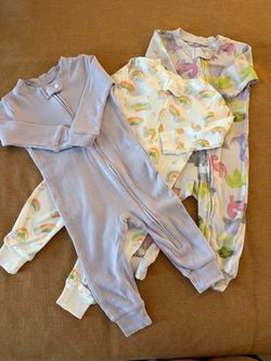 Baby Zip-Up Sleeper Rompers – Set of 3