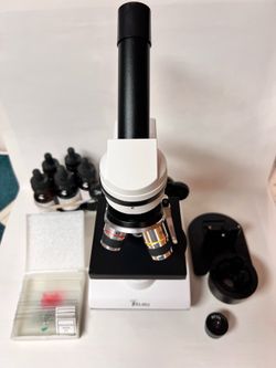 Telmu Biological Microscope 40x-1000x Dual Illumination Handheld