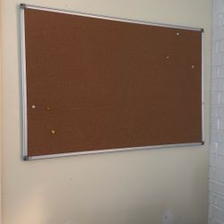 Cork Board with Metal Frame – Wall Mounted – 48” x 24”