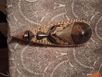 African Wood Mask Antique 