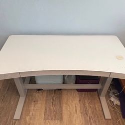 Babin Glass Top Metal Base Standing Desk