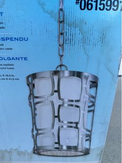 Lámpara Colgante Kichler Sabine Nueva – Níquel Cepillado NEW Open Box Kichler Sabine Pendant Light – Brushed Nickel Modern Hanging Fixture