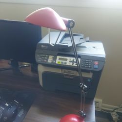 Red Halogen Table Lamp