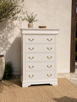 Warm Pearl • Six-Drawer Tall Dresser