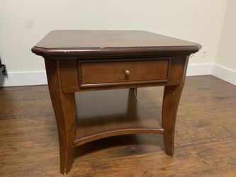 Solid Wood Accent / End Table — Rich Cherry Finish — 23H x 29W x 36D