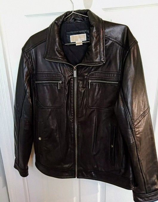 Michael Kors Mens Genuine Leather Jacket R