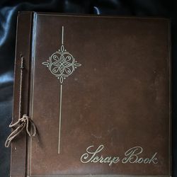 Vintage Scrapbook Empty Brown and Gold