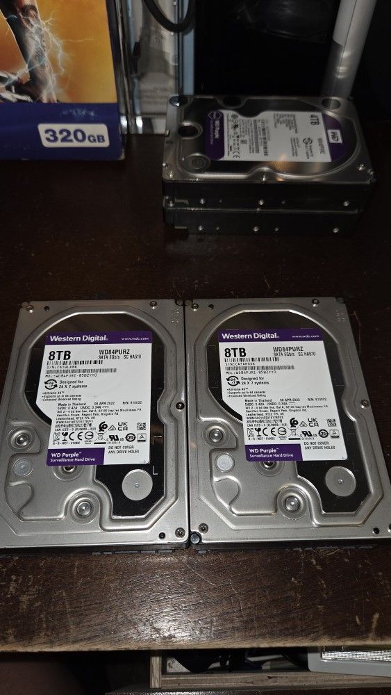 8TB Western Digital Purple HDD SATA- 2 AVAILABLE