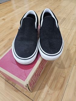 Womens Black Suede Slip On Vans