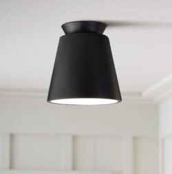 New In Box! Radiance Trapezoid Flushmount LED Ceiling Light - Matte Black 