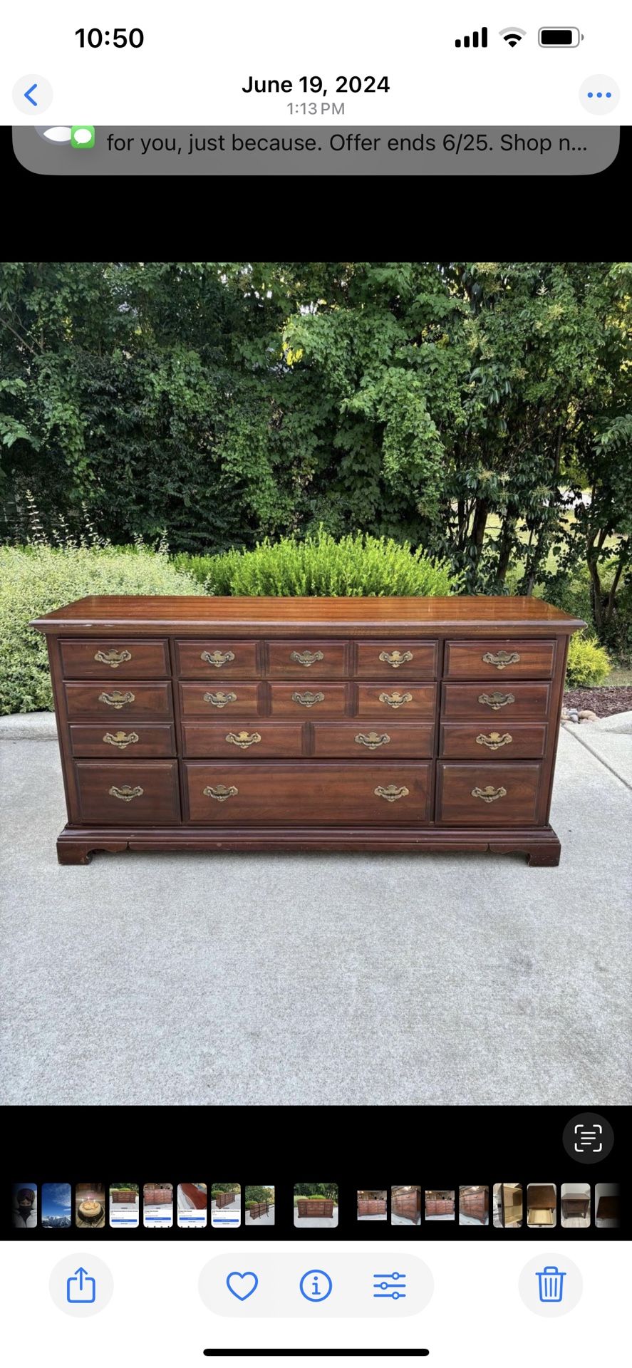 Real Wood Vintage Dresser