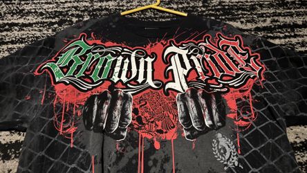 Brown Pride Mexico shirt Cain Velasquez UFC MMA L Large