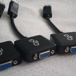 Display Port to VGA Adapters 