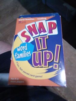 Snap It Up! Word Families Card Game