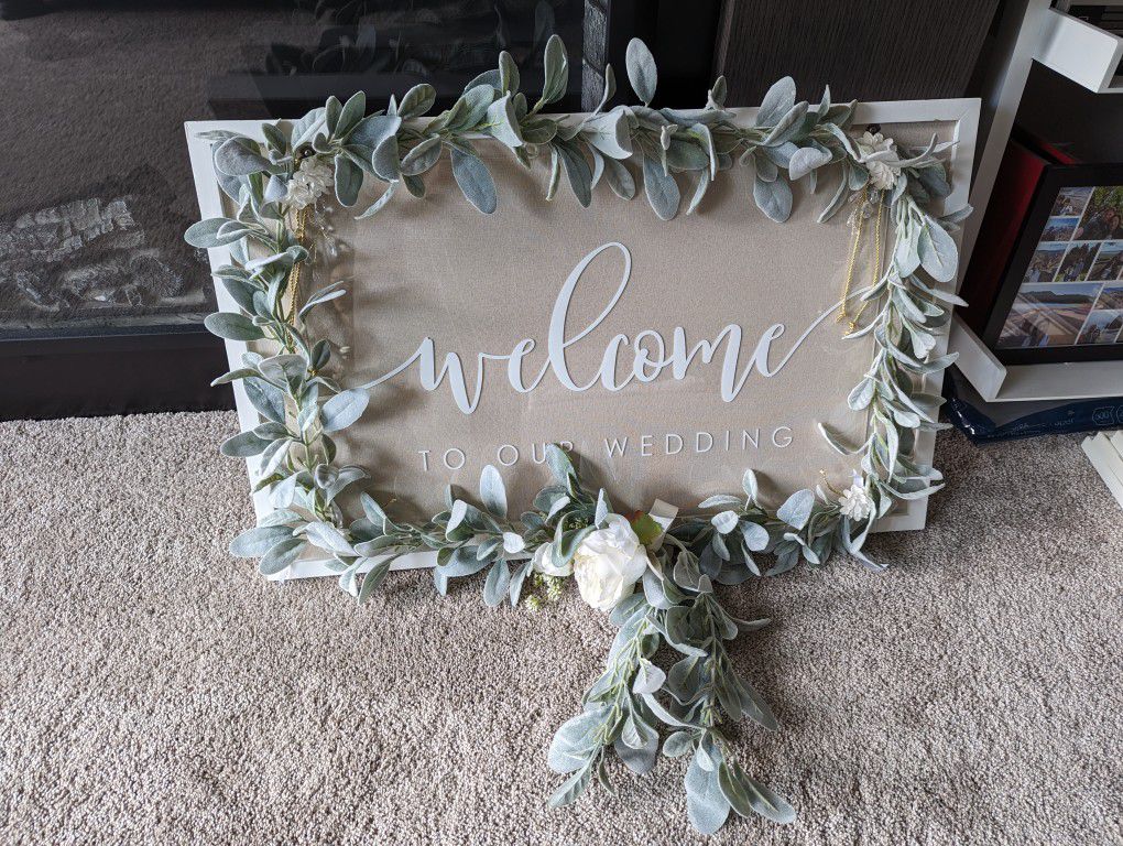 Wedding Items & Decor - Welcome Sign, Aisle Runner, Etc.