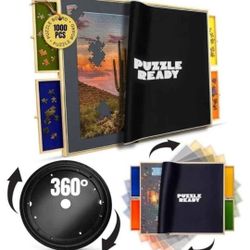 Puzzle Board, 1000 Piece, Spinning, Colorful Sorting Trays, 24x30in