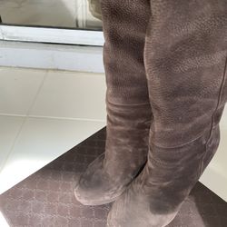 Women’s Gucci Horse-Bit Suede Boots Size 37