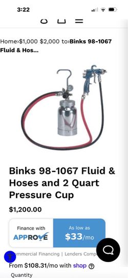 fluid y hoses and 2 quart pressure cup