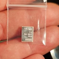 Pure Silver 1g Valcambi Bar