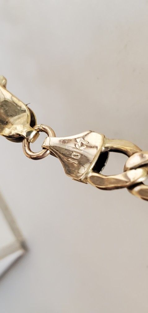 Real Gold 10kt Cuban Link Chain 24inch, 8mm,21g