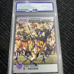 Jerry Kramer Signed 1990 Pro Set Super Bowl Supermen #64 PSA/DNA