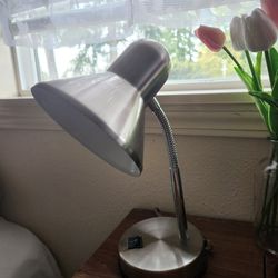 Bendable Silver Desk Lamp