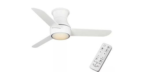 Naderbury 36 in. Indoor/Covered Outdoor Matte White Ceiling Fan with Color Changing  LED and Remote