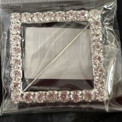 NEW IN PACKAGE RHINESTONE SASH PINS.  quantity 10