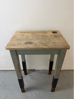 Vintage Wooden Work Desk with Leg Extensions