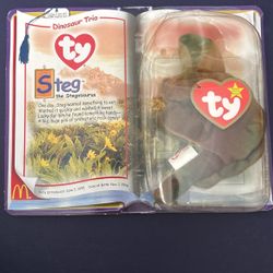 RARE McDonalds Legend Ty Beanie McDonalds Steg the Stegosaurus 1994 TAG ERRORS