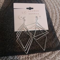 New Lauren Conrad Silver Earrings 