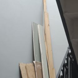 Sheetrock And Wood Pieces