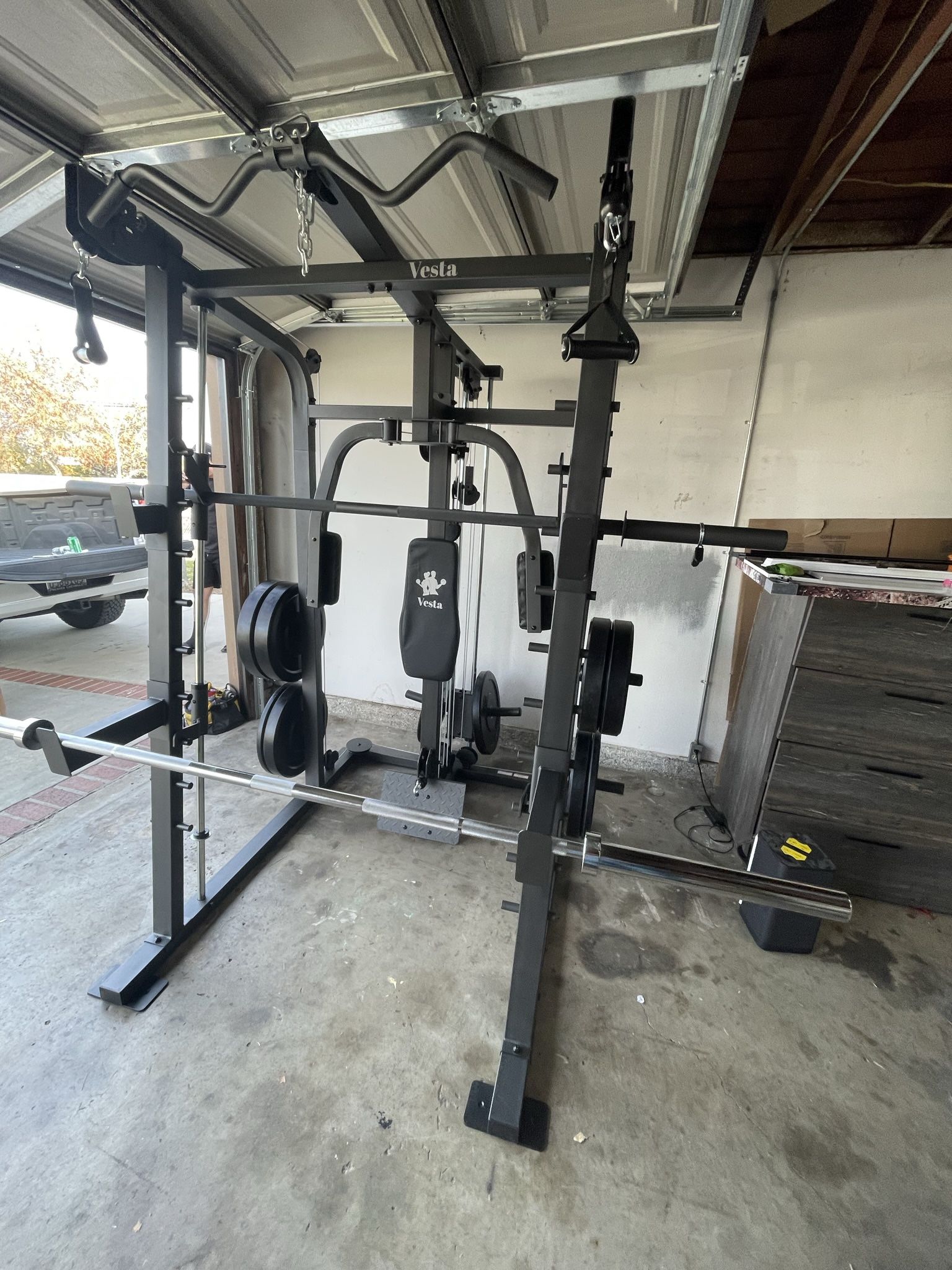 Vesta Fitness Smith Machine 2001 w/Bench Attachment 230lb