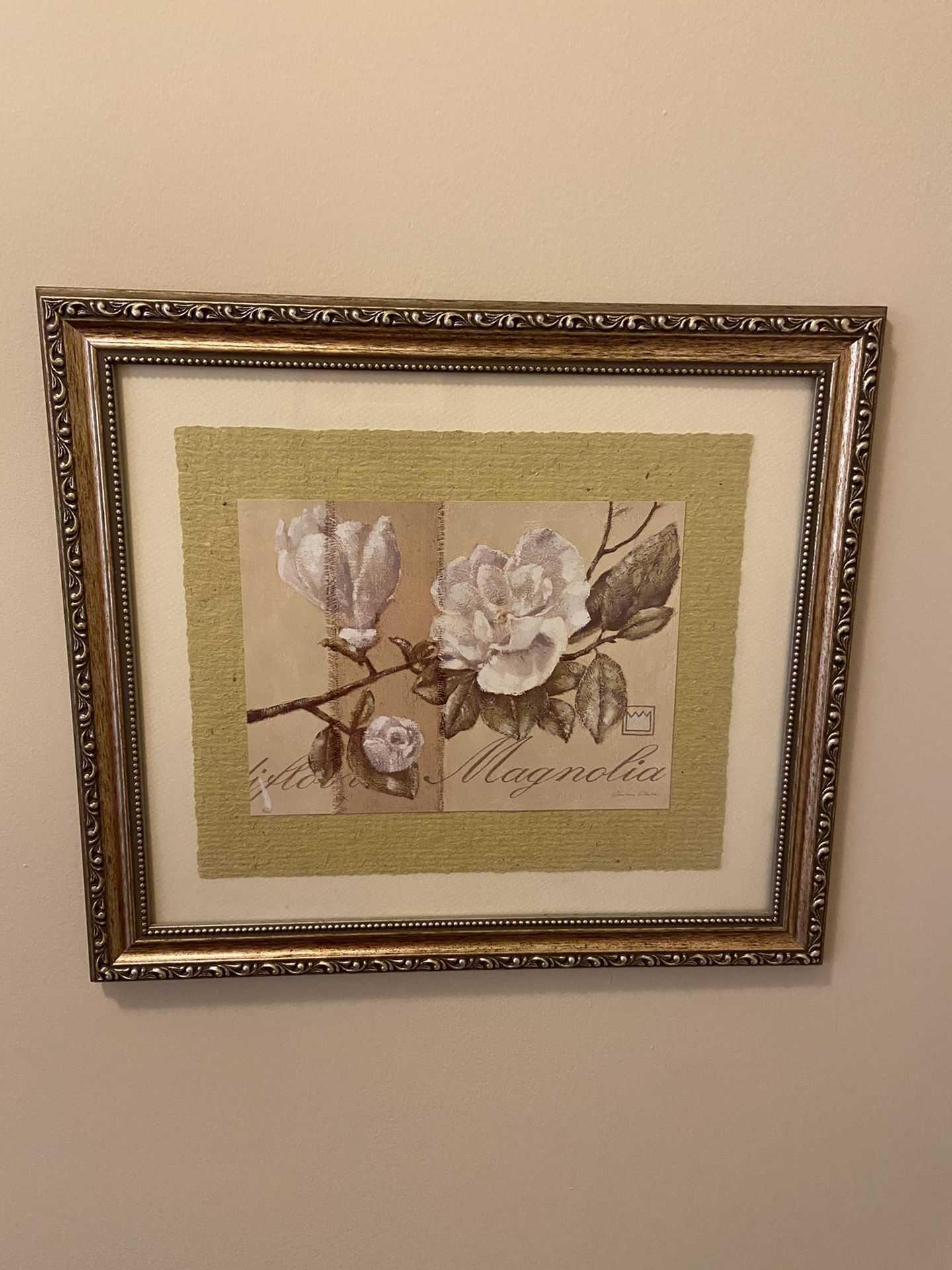 Framed magnolia print