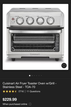 Cuisinart TOA-70 Air Fryer Toaster Oven with Grill for sale online