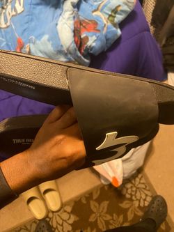 True Religion Black Slide Sandals