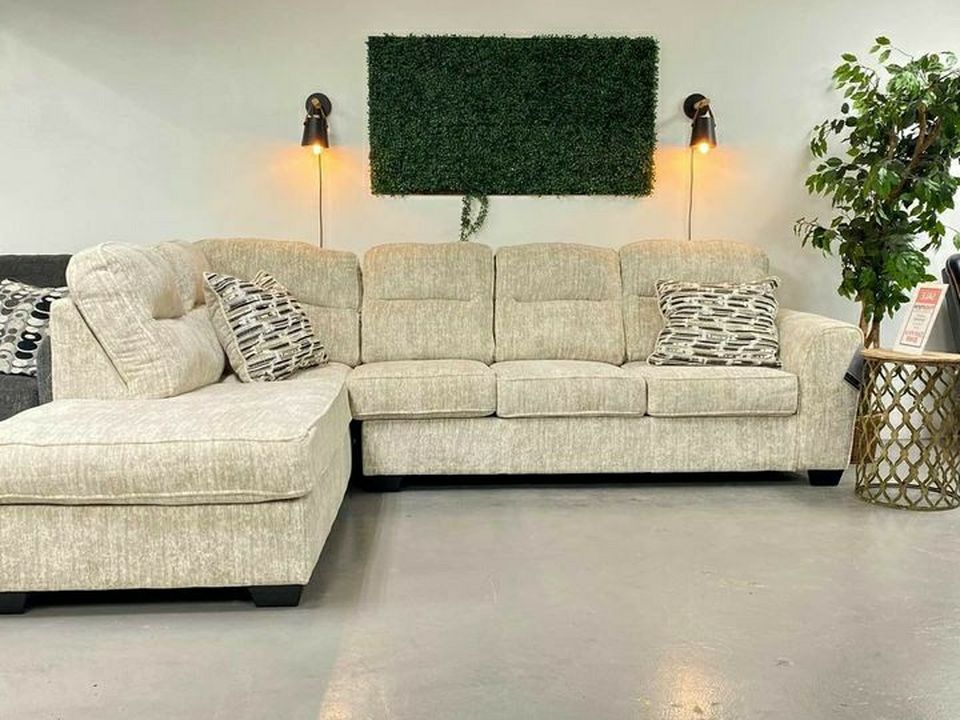 Lonoke Parchment 3 Piece Sectional With Chaise ♣️Black Friday ♣️ Financing Available ♣️