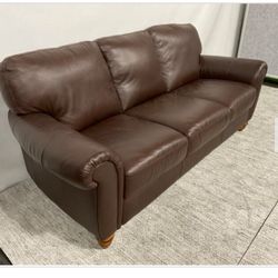 Italsofa Genuine Leather Brown Sofa 