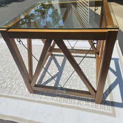 Sturdy Glass Top End Table