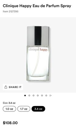 Clinique Happy Perfume 3.4oz NEW
