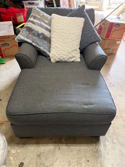 Gray Fabric Chaise