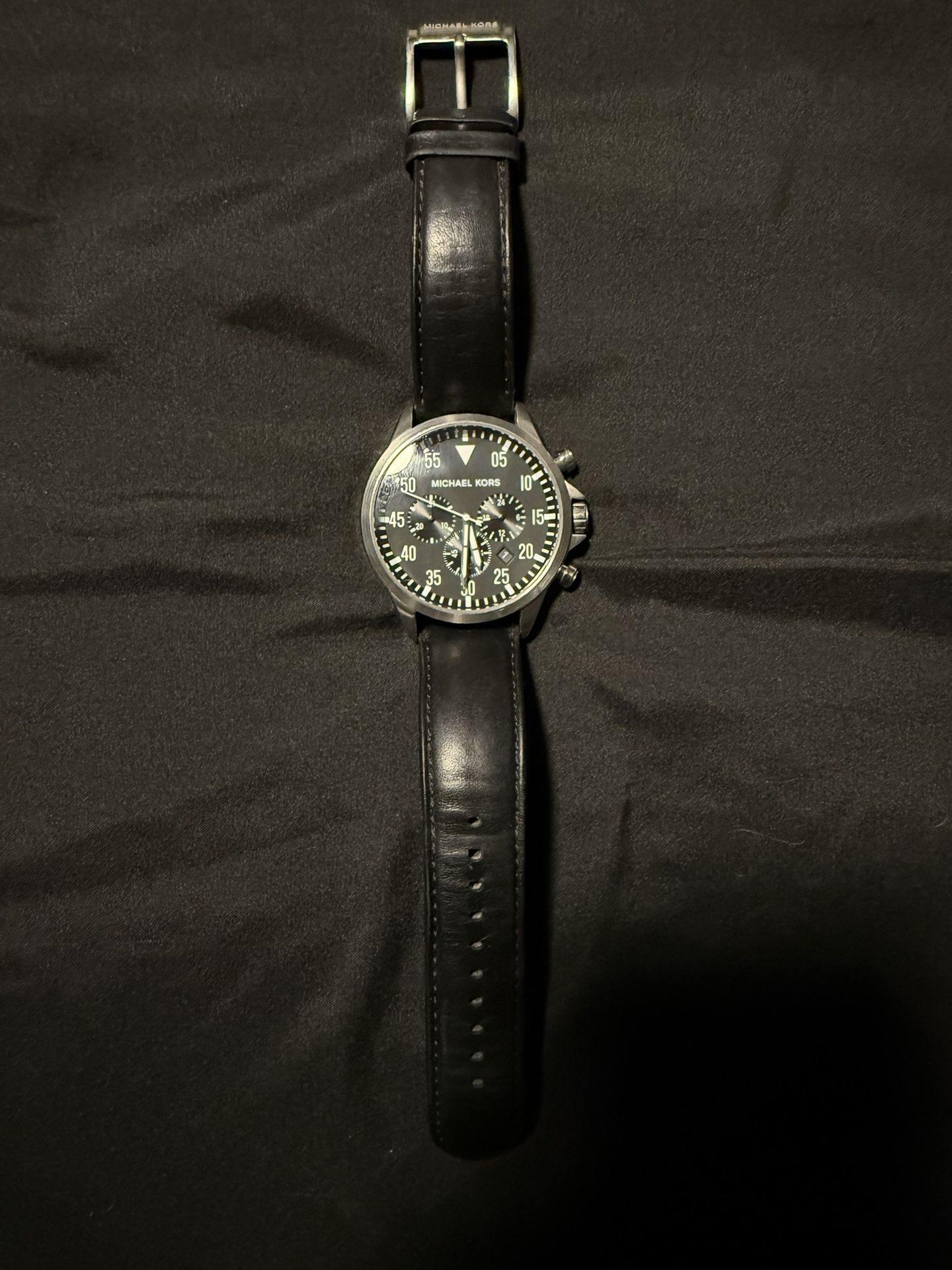 Michael Kors Black - Leather Strap Watch