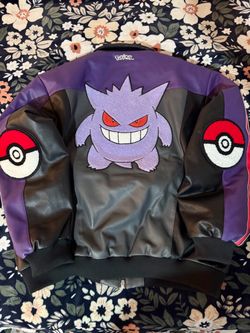 Adidas Originals Pokemon 8 Ball Jacket GENGAR Premium Leather Bomber
