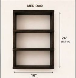 Set de 2 Repisas de Madera para Pared – Estilo Rústico/Industrial