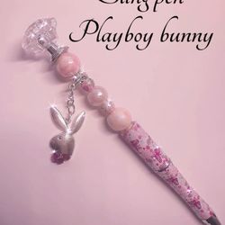 Sparkling bling pen playboy bunny pink beaded