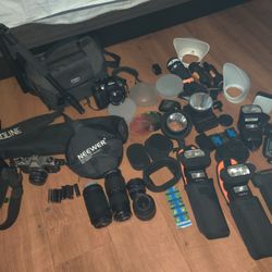 2 Cameras And Misc. Camera Equipment 